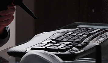 Vacuuming the keyboard